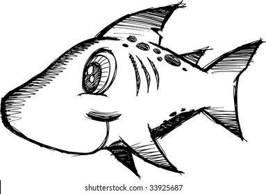 Sketchy shark Vector Illustration
