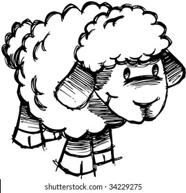 Ilustración del vector de cordero para ovejas