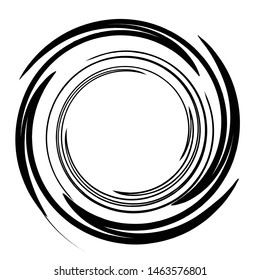 Sketchy / sketch circular circles. Spirally, swirly effect on circle design element