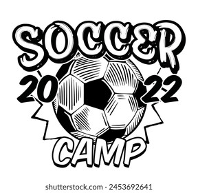 Sketchy Soccer Camp Vector Design