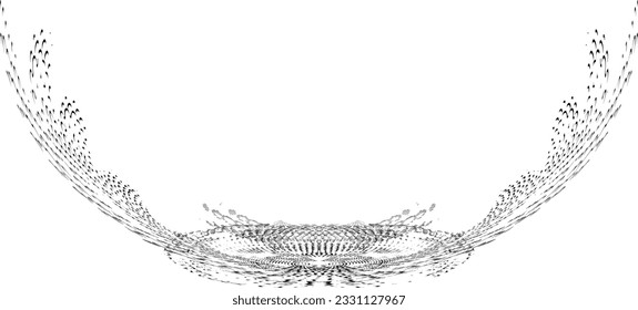 Sketchy solemn frame of intersecting ephemeral strokes, curlicues, squiggles. Space for copying text. Vector.