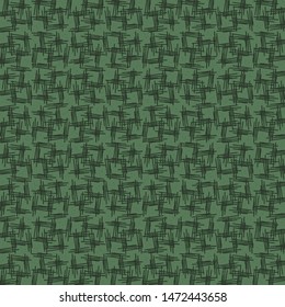 Sketchy squares on green background. Textile pattern. Paper. Decorative. Background. Vector illustration.