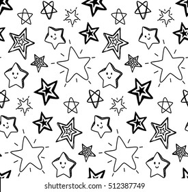 sketchy star seamless background