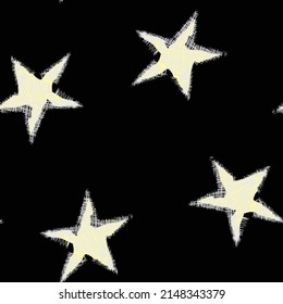 Sketchy Star seamless repeat pattern