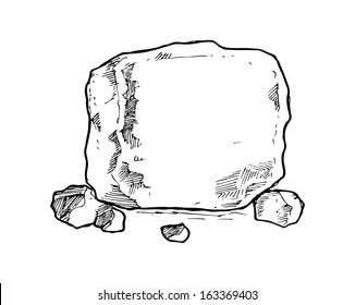 Stone Rock Sketch Images, Stock Photos & Vectors | Shutterstock