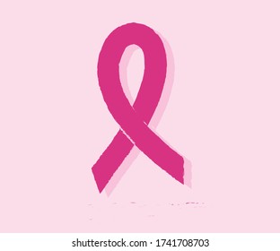 Sketchy style breast cancer awareness ribbon