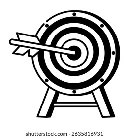 A sketchy style icon of archery target board

