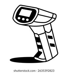 A sketchy style icon of barcode scanner

