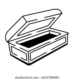 A sketchy style icon of casket

