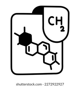 Sketchy style icon of chemistry assignment 