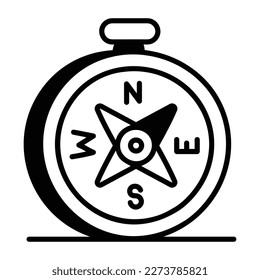 A sketchy style icon of direction compass 