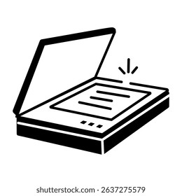A sketchy style icon of document scanner