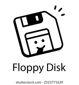 Skizzenartiges Symbol der Diskette 