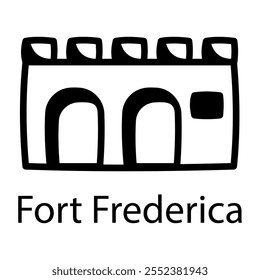 Un icono de estilo incompleto de fort frederica