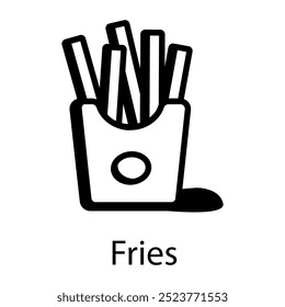 Sketchy style icon of french fries 