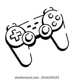 A sketchy style icon of gamepad

