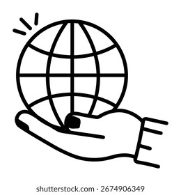 A sketchy style icon of global access connection
