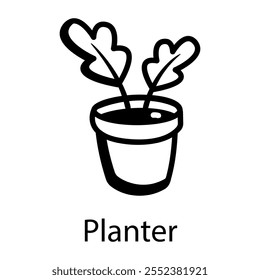 Un icono de estilo incompleto de plantador 