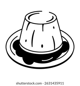 Un icono de estilo incompleto de pudín
