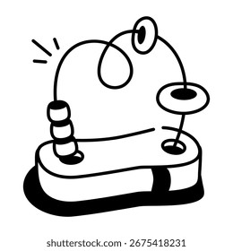 A sketchy style icon representing bead maze

