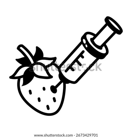 A sketchy style icon representing genetic modification