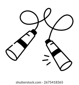 A sketchy style icon representing jumping rope