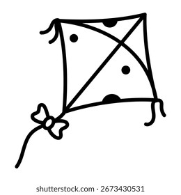 A sketchy style icon representing a kite
