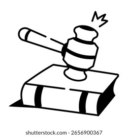 Un icono de estilo incompleto que representa el libro de leyes

