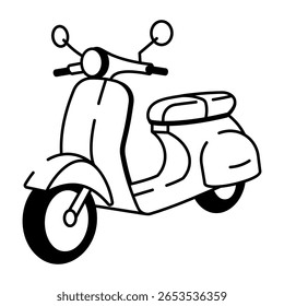 Ein skizzenhaftes Symbol, das den Mod-Roller darstellt
