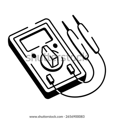 A sketchy style icon representing multimeter
