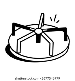 Ein Skizzen-Symbol, das den Spielplatzspinner darstellt
