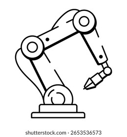 Un icono de estilo incompleto que representa el brazo del robot
