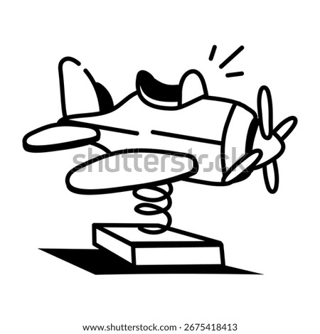 A sketchy style icon representing spring plane
