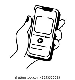 Un ícono de estilo incompleto que representa al App de transmisión


