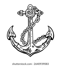 A sketchy style icon of ship anchor