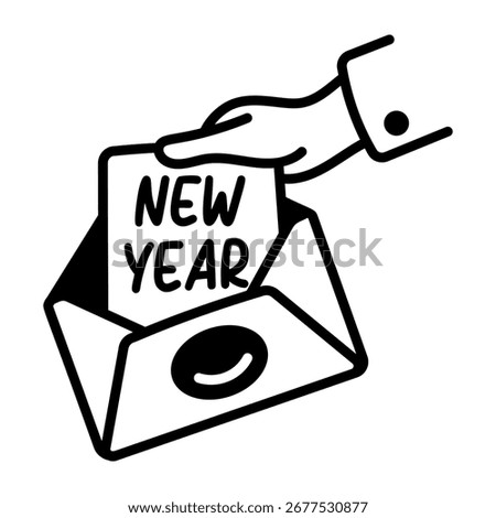 A sketchy style icon showing an envelope
