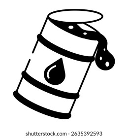 A sketchy style icon showing an oil container
