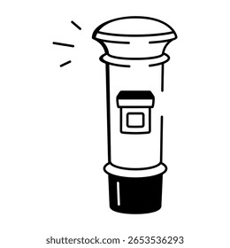  Un icono de estilo incompleto que muestra el cuadro de correo
