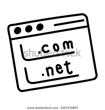 Sketchy style icon of website domain 