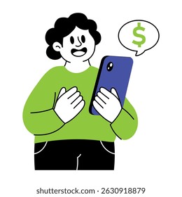 Een schetsmatige illustratie van het ontvangen fonds