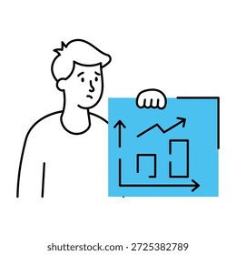 Una ilustración de estilo incompleto que representa el análisis predictivo