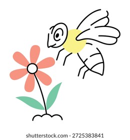 Uma ilustração de estilo esboçado representando as abelhas salvas