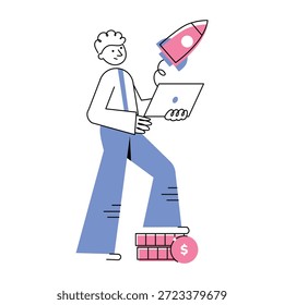 Una ilustración de estilo incompleto que representa el inicio