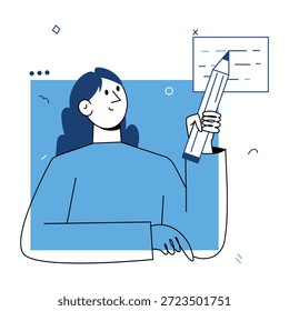 Una ilustración de estilo incompleto que muestra un desarrollador