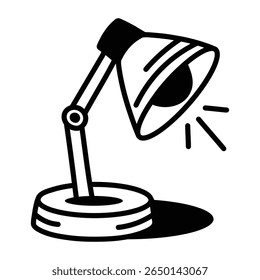 Sketchy style study lamp icon.