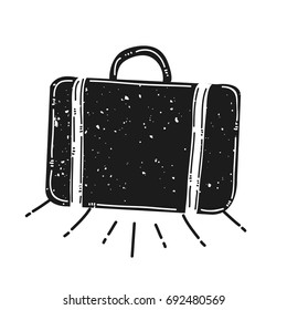 Sketchy suitcase vintage design. Vector illustration