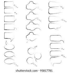 Sketchy text bubbles pack