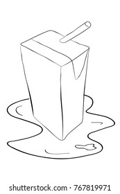 Sketchy UHT BOX (Ultra High Temperature) with spill water 
