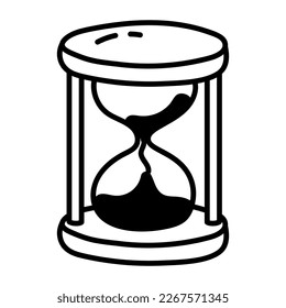 Sketchy vector icon of a sand watch 