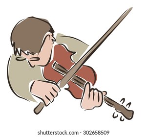 Sketchy violinist